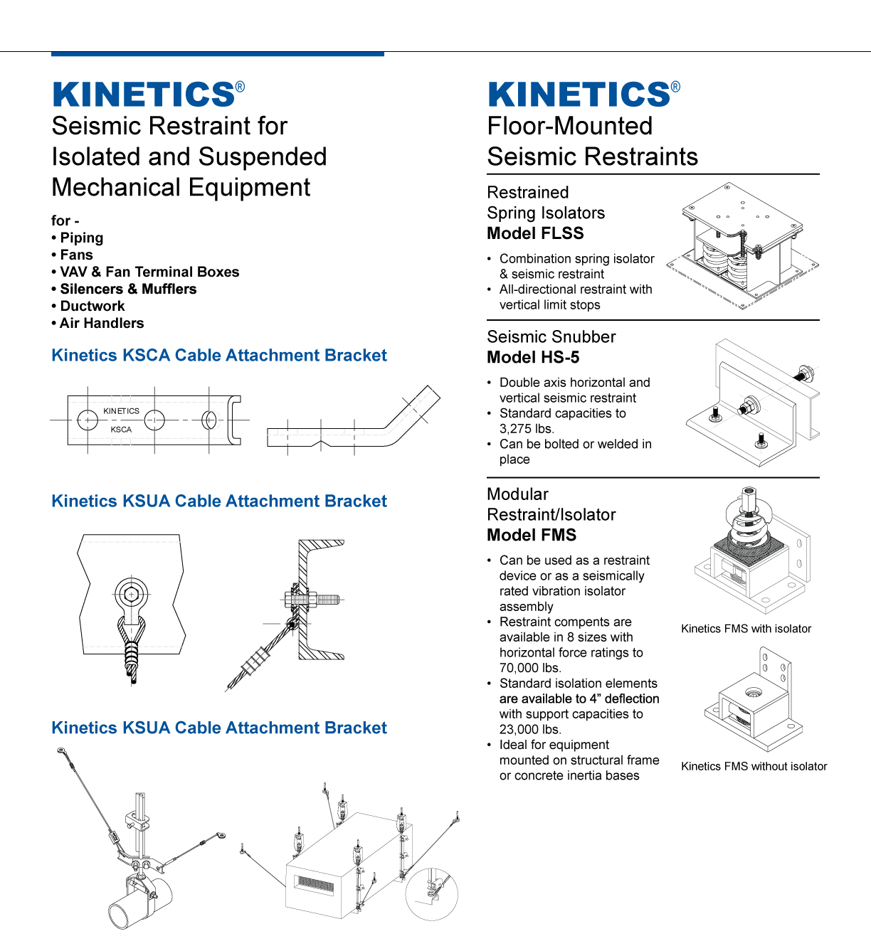 FHS2″ SEISMIC SPRING ISOLATORS