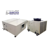 Kinetics DX Condensing Unit – commercial ducted split air conditioning system with R410A refrigerant, scroll compressor, copper tube–aluminum fin condenser coil, and galvanized steel casing for high-efficiency cooling in extreme Middle Eastern climates.