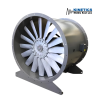 Kinetics Axial Flow Fan with galvanized steel casing, aluminum impeller, and high-efficiency motor for industrial and HVAC ventilation systems