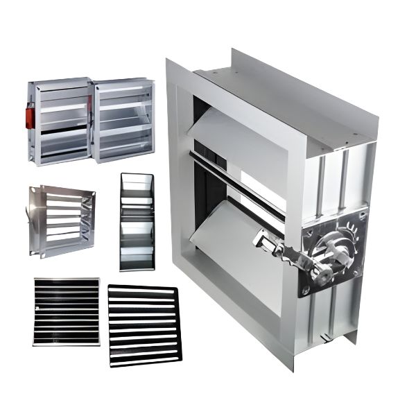 Fire-Rated Volume Control Damper for HVAC Systems